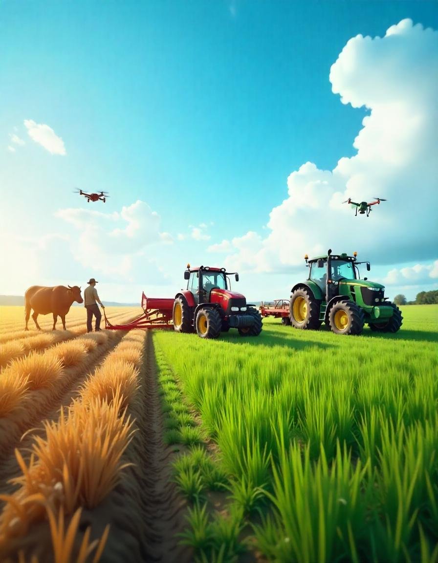 🌍 From Plows to Drones – A Journey Through Farming Innovation